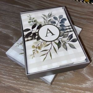 Cute Cards and Envelopes with letter A on them